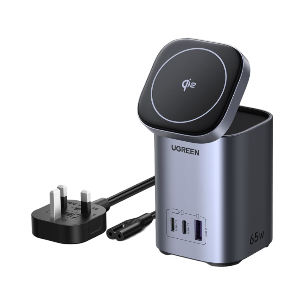UGREEN Nexode Qi2 65W four-port wireless charging station