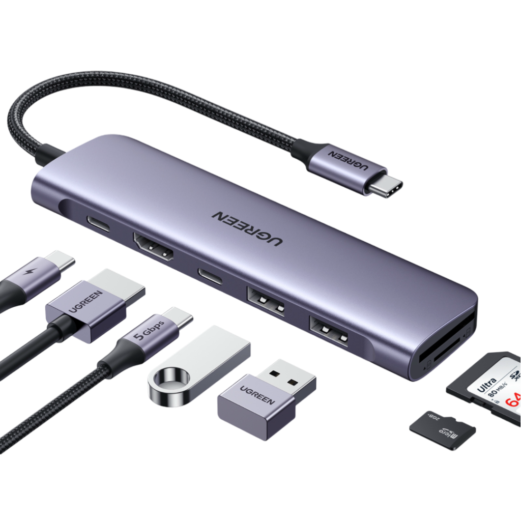 UGREEN Revodok 1071 7-IN-1 USB-C Hub (95W PD, 4K@30Hz HDMI)