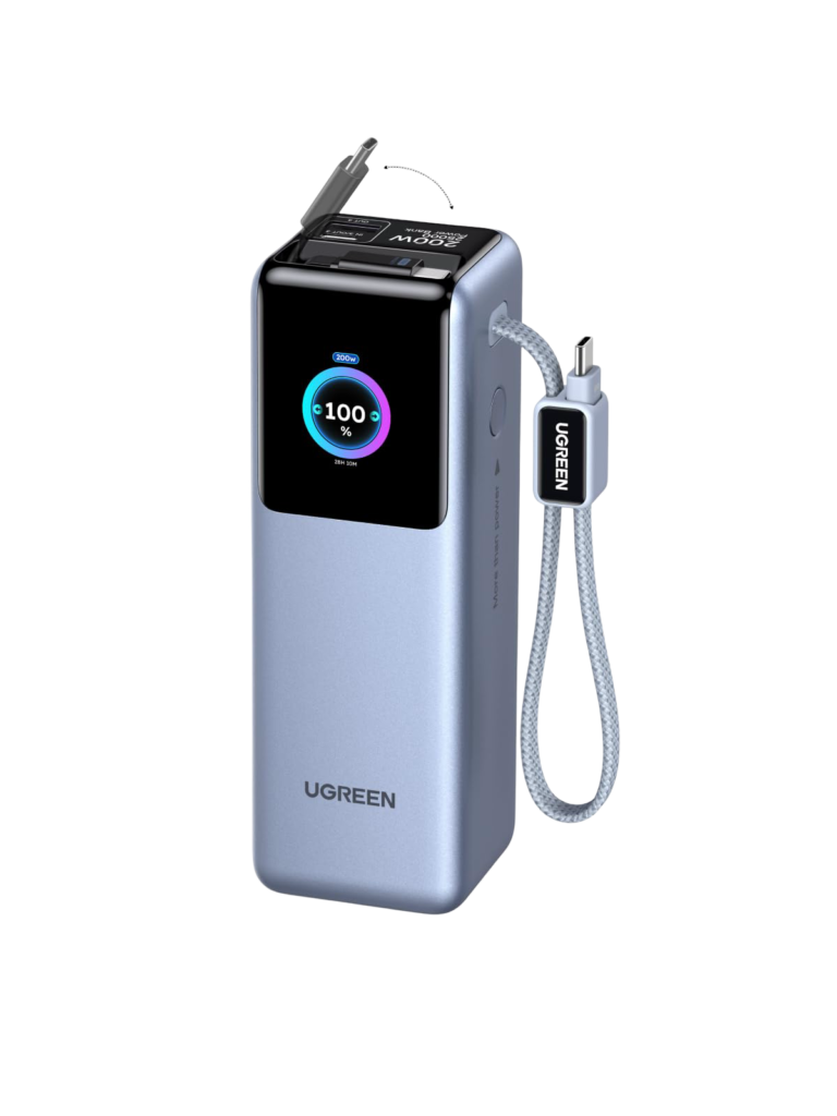UGREEN Nexode Laptop Power Bank (25,000mAh, 200W, Built-in USB-C Cable, 4-Port)